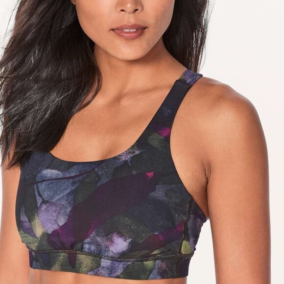 Lululemon Energy Bra -  Aura Dark Chrome Multi - Size 6 - Picture 1 of 5